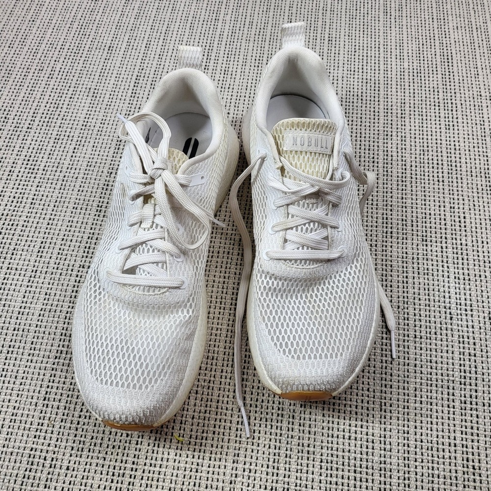 NOBULL Shoes Mens Size 12 White Mesh Low Top Training Running Athletic Sneakers